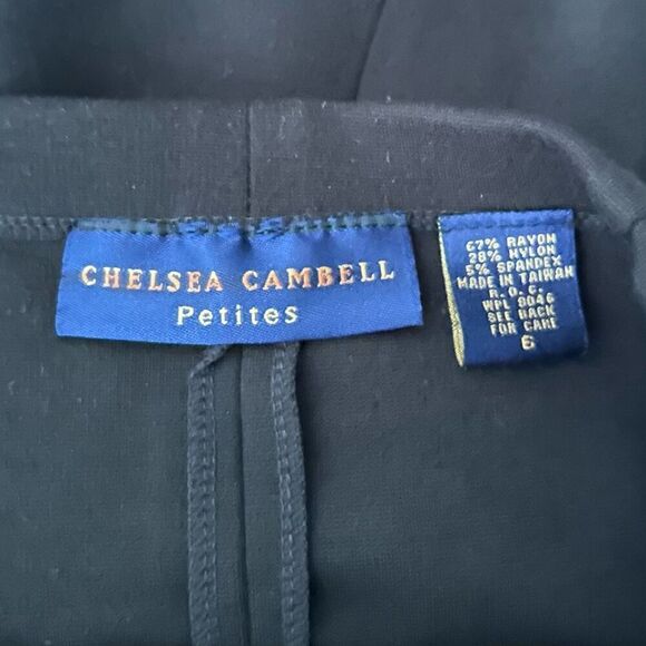 Chelsea Campbell Midi Pencil Skirt Women's Size 6P Black Rayon Blend Stretch - Picture 14 of 14